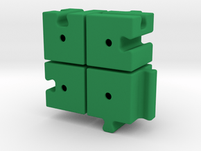 Cube slider (no sprues) set A in Green Smooth Versatile Plastic