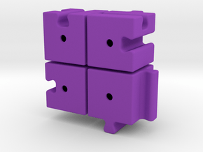Cube slider (no sprues) set A in Purple Smooth Versatile Plastic
