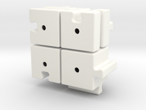 Cube slider (no sprues) set B in White Smooth Versatile Plastic