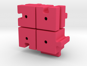 Cube slider (no sprues) set B in Pink Smooth Versatile Plastic