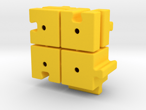 Cube slider (with sprues) set B in Yellow Smooth Versatile Plastic