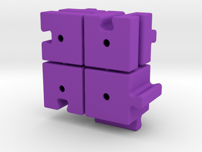 Cube slider (with sprues) set B in Purple Smooth Versatile Plastic