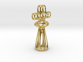 Chess king in Polished Brass