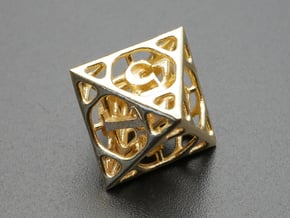 Cage d8 Mini in Natural Brass