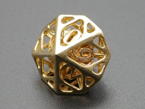 Cage d10 Mini in Natural Brass