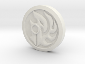 Magic Knight Rayearth Fire Medallion in White Natural Versatile Plastic