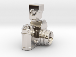 35mm Camera Charm in Rhodium Plated Brass