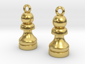 Chess pawn in Polished Brass