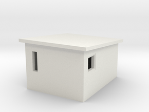 Keddie Shed Z scale in White Natural Versatile Plastic