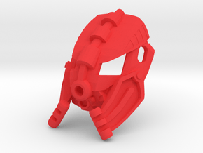Proto Hahli Inika mask Kanohi Darao  in Red Smooth Versatile Plastic