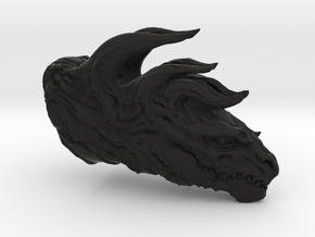 Dragon Head in Black Smooth Versatile Plastic
