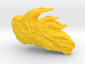 Dragon Head in Yellow Smooth Versatile Plastic