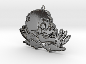 SkullHands in Polished Silver