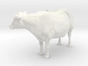 1/64 looking left holstein dairy cow in White Natural Versatile Plastic