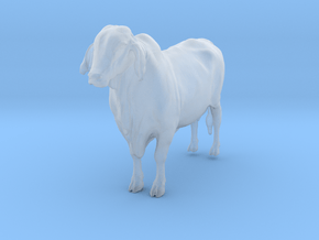 1/64 standing head up brahman cow  in Tan Fine Detail Plastic