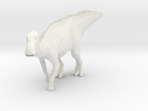 Edmontosaurus Dinosaur Small SOLID in White Natural Versatile Plastic
