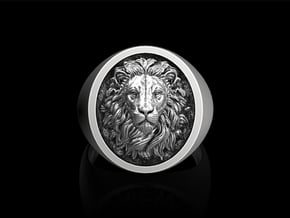 Lion Ring No.4_10 US in Antique Silver: 10 / 61.5