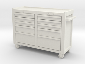 Rolling Tool Cabinet 01. 1:18 Scale  in White Natural Versatile Plastic
