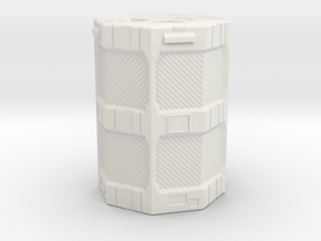 Sci-fi Canister as a storage container in White Natural Versatile Plastic