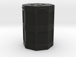 Sci-fi Canister as a storage container in Black Smooth Versatile Plastic