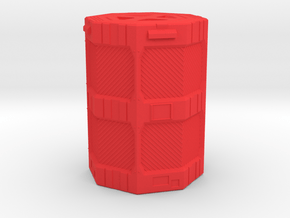 Sci-fi Canister as a storage container in Red Smooth Versatile Plastic