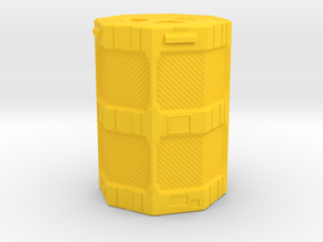 Sci-fi Canister as a storage container in Yellow Smooth Versatile Plastic