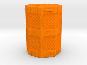 Sci-fi Canister as a storage container in Orange Smooth Versatile Plastic