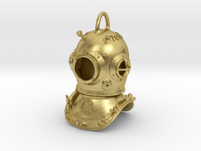 Galeazzi diver helmet with collar in Natural Brass
