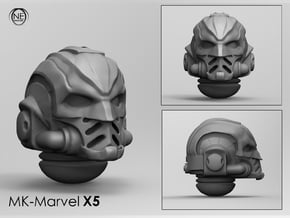 mk-marvel space helmet x5 in Tan Fine Detail Plastic