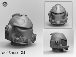 Marine_mkshark_Helmet_x5 in Tan Fine Detail Plastic
