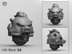 Space helmet mk-bear 5 units in Tan Fine Detail Plastic