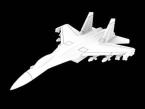 1:500 Scale Su-27S Flanker (Loaded, Gear Up) in White Natural Versatile Plastic