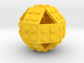 Gmtrx Lawal 2 x 2 plate Rhombicuboctahedron in Yellow Smooth Versatile Plastic