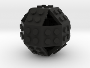 Gmtrx Lawal 2 x 2 plate Rhombicuboctahedron in Black Natural TPE (SLS)