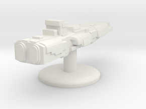 Stellaris Inspired Cruiser Game Piece in White Natural Versatile Plastic