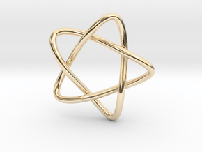 Cinquefoil Knot in 14k Gold Plated Brass