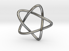 Cinquefoil Knot in Polished Silver