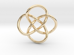 Quatrefoil Knot in 14k Gold Plated Brass