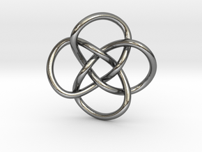 Quatrefoil Knot in Polished Silver