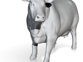1/64 beef cow looking left in Tan Fine Detail Plastic