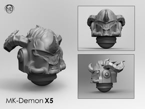 space helmets mk- demon 5 units in Tan Fine Detail Plastic