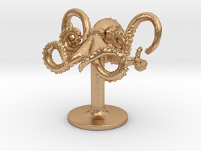 Octopus Cufflinks in Natural Bronze