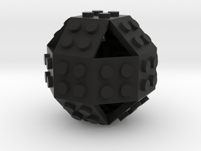 Gmtrx 2 x 2 Lawal Rhombicuboctahedron plate in Black Smooth Versatile Plastic