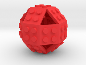 Gmtrx 2 x 2 Lawal Rhombicuboctahedron plate in Red Smooth Versatile Plastic