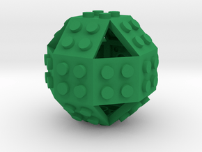 Gmtrx 2 x 2 Lawal Rhombicuboctahedron plate in Green Smooth Versatile Plastic