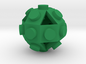 Gmtrx Lawal 1 x 1 Rhombicuboctahedron stud in Green Smooth Versatile Plastic