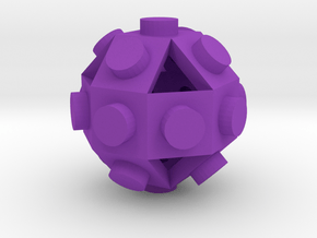 Gmtrx Lawal 1 x 1 Rhombicuboctahedron stud in Purple Smooth Versatile Plastic