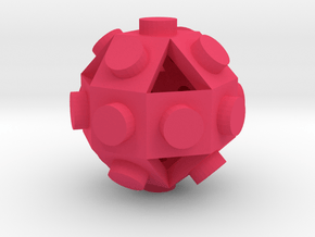 Gmtrx Lawal 1 x 1 Rhombicuboctahedron stud in Pink Smooth Versatile Plastic