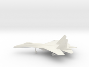 Sukhoi Su-27 Flanker in White Natural Versatile Plastic: 1:100