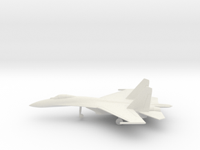 Sukhoi Su-27 Flanker in White Natural Versatile Plastic: 1:144